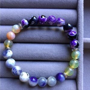 🌟🌟Purple and Multicolor Beaded Bracelet